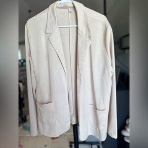 Women's Polyester Cream Blazer